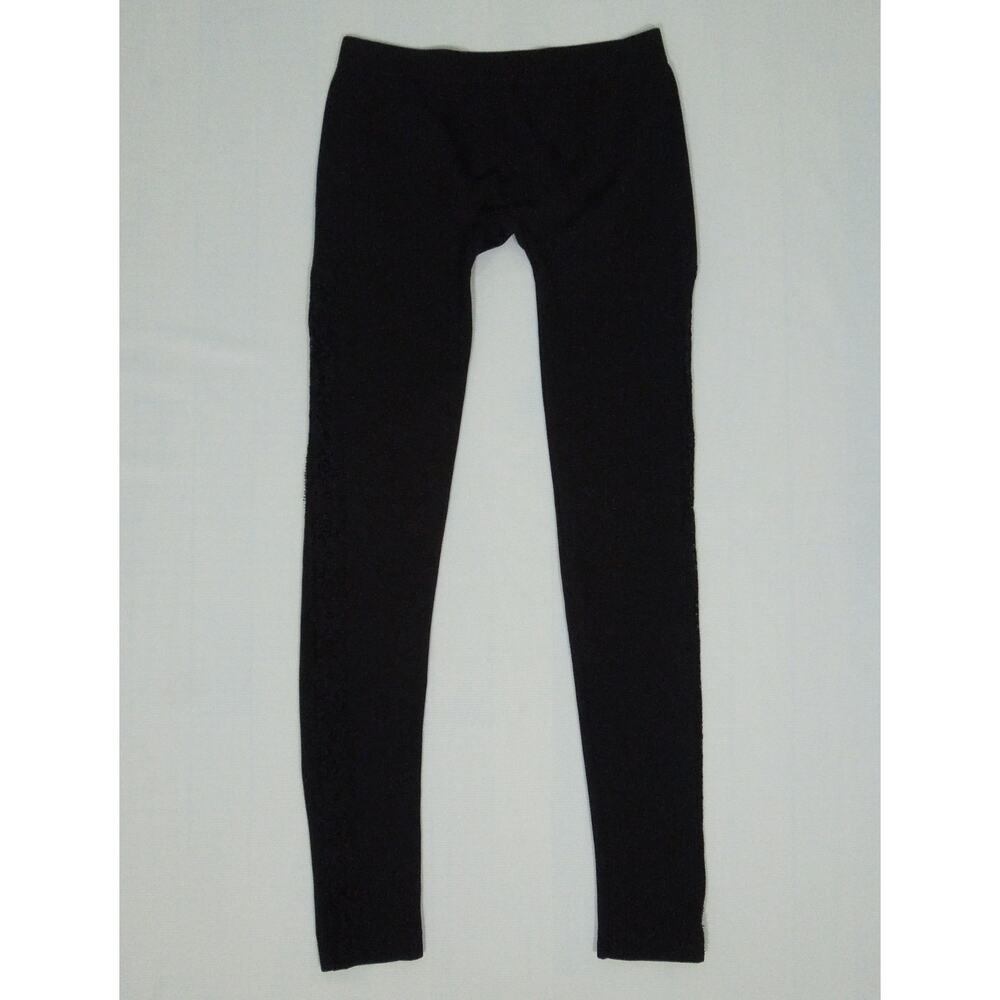 LEGGINGS One size Black Leg Lace Inset